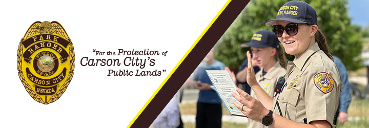 Photo of Park Ranger Danielle and Ranger Badge