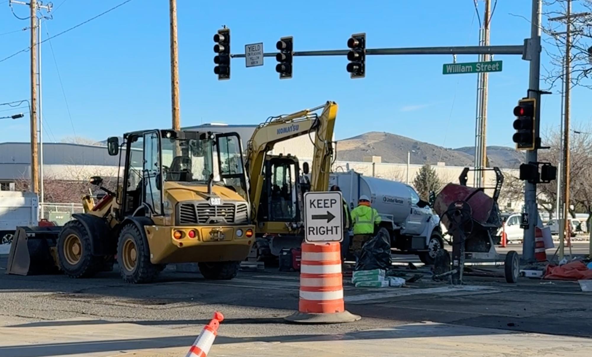 Utility Work for E. William St Complete Streets Project