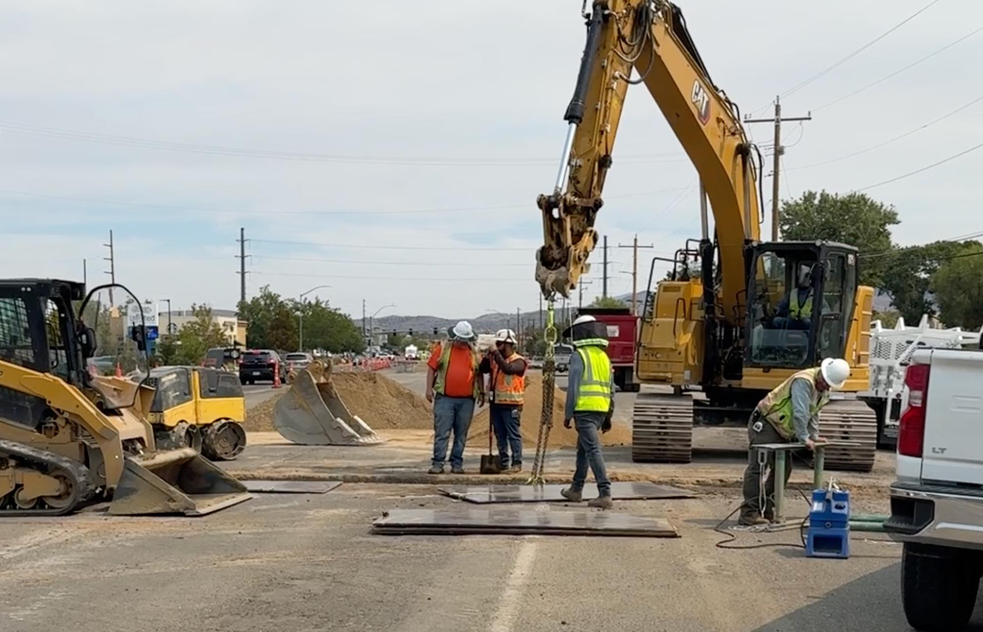 Utility Work on E. William St Complete Streets Project